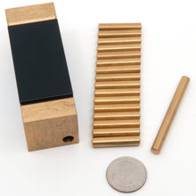 Load image into Gallery viewer, A picture of a starving monkey puzzle. All 17 bananas laid alongside the puzzle.