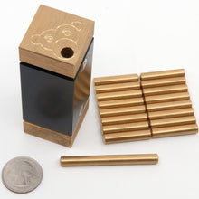 Load image into Gallery viewer, A very hungry monkey, with all the "bananas" laid out neatly beside the puzzle. 16 small and one large banana,