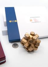 Load image into Gallery viewer, Assembled Missionary Burr puzzle, the easiest of the three designs.