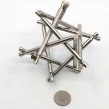 Load image into Gallery viewer, Assembled stainless steel Novaplexus puzzle. This version of Nova Plexus is limited to a maximum of 500 copies