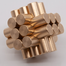 Load image into Gallery viewer, Burrly Legal, an 18 Piece Interlocking Cylindrical Burr Puzzle
