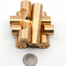 Load image into Gallery viewer, Brass Monkey Two pieces stacked in a, somewhat untidy pile, hiding all the secrets of this puzzle.
