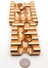 Load image into Gallery viewer, 13 finely machined brass puzzle pieces.

