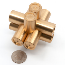 Load image into Gallery viewer, Brass Monkey One. A classic brass puzzle, precisely machined with a perfect fit.
